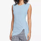 Rachel Roy Twisted High-Low Top Feminino Roxo Tamanho Grande