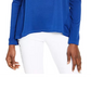 Blusa feminina Michael Kors Mixed-Media, tamanhos regular e pequeno, azul, tamanho extragrande
