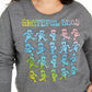 Moletom feminino Love Tribe, tamanho grande, estampa gráfica Grateful Dead, cinza, tamanho 2X