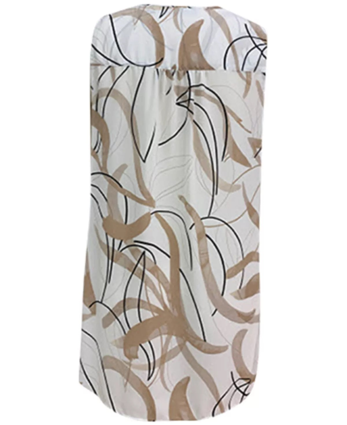 Blusa feminina Alfani estampada cruzada bege cáqui tamanho X-Large