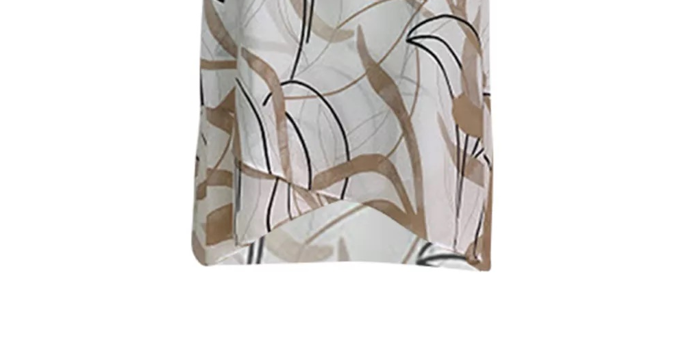 Blusa feminina Alfani estampada cruzada bege cáqui tamanho X-Large