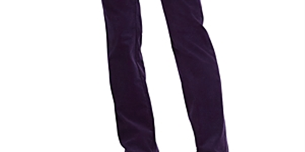 Calça Ralph Lauren Feminina Corduroy High Rise Straight Leg Roxa Tamanho 12