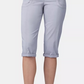 Calça Capri Feminina Lee Platinum com Bolso Patch Cinza Tamanho 10 Petite