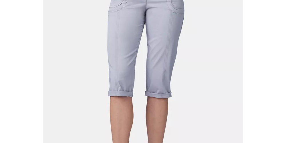 Calça Capri Feminina Lee Platinum com Bolso Patch Cinza Tamanho 10 Petite