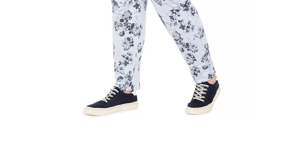 Calça jeans skinny estampada plus size Bristol feminina Charter Club, azul, tamanho 18W