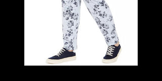 Calça jeans skinny estampada plus size Bristol feminina Charter Club, azul, tamanho 18W