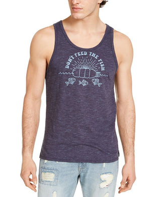 Sun Stone Unissex Don't Feed the Fish Tank Azul Marinho Tamanho XL