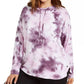 Calvin Klein Moletom Feminino Plus Size Tie-Dyed Performance Roxo Tamanho 2X