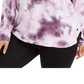 Calvin Klein Moletom Feminino Plus Size Tie-Dyed Performance Roxo Tamanho 2X