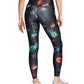Calça de treino Nike Power Dri Fit Floral Print Cintura alta, azul, tamanho XS