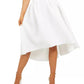 Saia feminina Quiz com bainha caída, branca, tamanho 6
