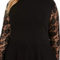 Suéter peplum de renda plus size feminino INC International Concepts, vermelho, tamanho 1X