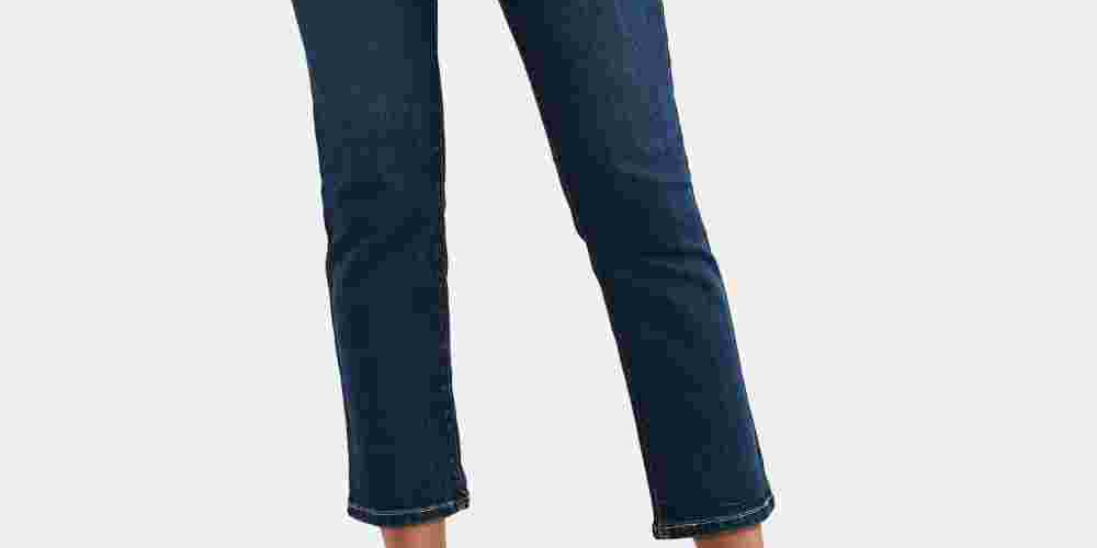 Calça jeans cropped Levi's 724 reta feminina, azul, tamanho 26