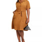 Vestido-camisa midi plus size Monteau Trendy feminino marrom tamanho 2X