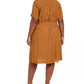 Vestido-camisa midi plus size Monteau Trendy feminino marrom tamanho 2X