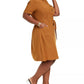 Vestido-camisa midi plus size Monteau Trendy feminino marrom tamanho 2X
