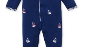 Conjunto de chapéu e chapéu Little Me Boy's Sailboats Azul Tamanho 3M