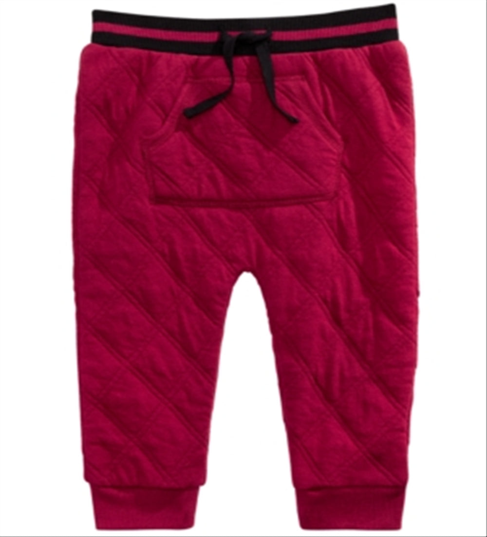 Calça jogger acolchoada First Impressions para bebê menino, tamanho vinho, 18 meses