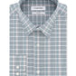 Camisa social masculina Calvin Klein Steel Classic/Regular-Fit, sem necessidade de passar, com elástico, xadrez verde, tamanho 17-32/33