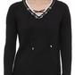 Suéter Calvin Klein Feminino com Cadarço Preto Tamanho X-S