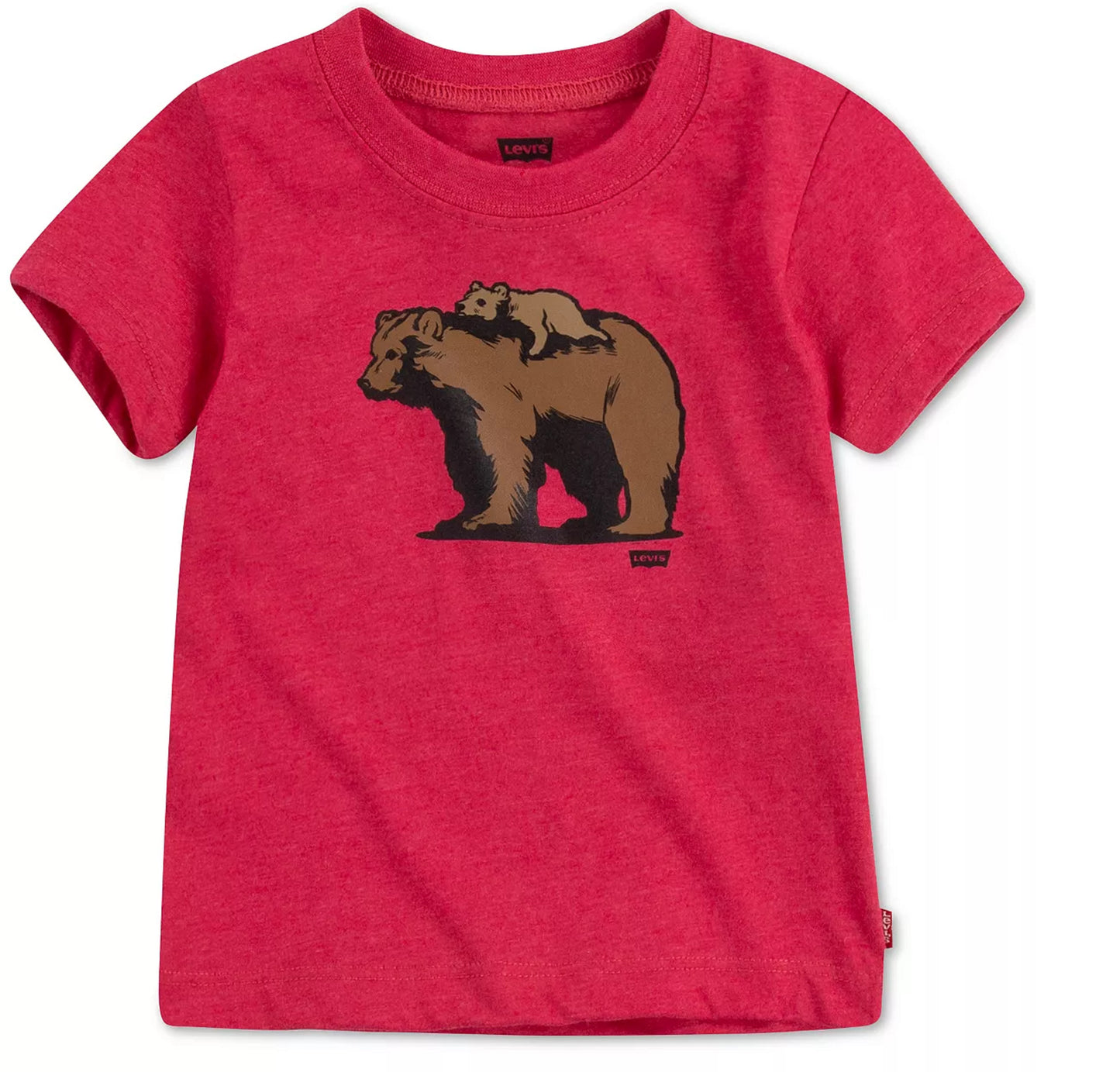 Camiseta Levi's Daddy &amp; Me Collection Baby Boys Papa Bear &amp; Baby Bear Graphic, vermelha, tamanho 12