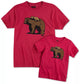 Camiseta Levi's Daddy &amp; Me Collection Baby Boys Papa Bear &amp; Baby Bear Graphic, vermelha, tamanho 12