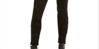 Calça jeans skinny feminina INC International Concepts com estampa de zebra e curvas, preta, tamanho 0