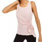 INC International Concepts Top feminino com amarração lateral rosa tamanho pequeno pequeno