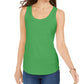 Regata feminina Charter Club Supima Cotton com decote redondo, verde, tamanho extragrande