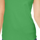 Regata feminina Charter Club Supima Cotton com decote redondo, verde, tamanho extragrande
