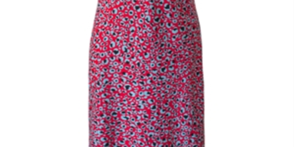 Vestido assimétrico de coquetel feminino BCBGeneration, com decote em V, tecido vermelho, tamanho G