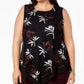 Blusa feminina Alfani Plus com bainha pontuda e bordado, vermelha, tamanho 3X
