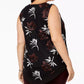 Blusa feminina Alfani Plus com bainha pontuda e bordado, vermelha, tamanho 3X