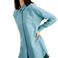 Blusa grande com botões Alfani feminina, azul, tamanho pequeno