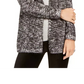 Cardigan de malha com cílios mesclados feminino Style &amp; Co, tamanho grande, azul-marinho