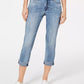 Calça jeans curta feminina Kut From The Kloth Amy Cuffed, azul, tamanho 2