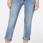 Calça jeans curta feminina Kut From The Kloth Amy Cuffed, azul, tamanho 2
