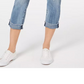 Calça jeans curta feminina Kut From The Kloth Amy Cuffed, azul, tamanho 2