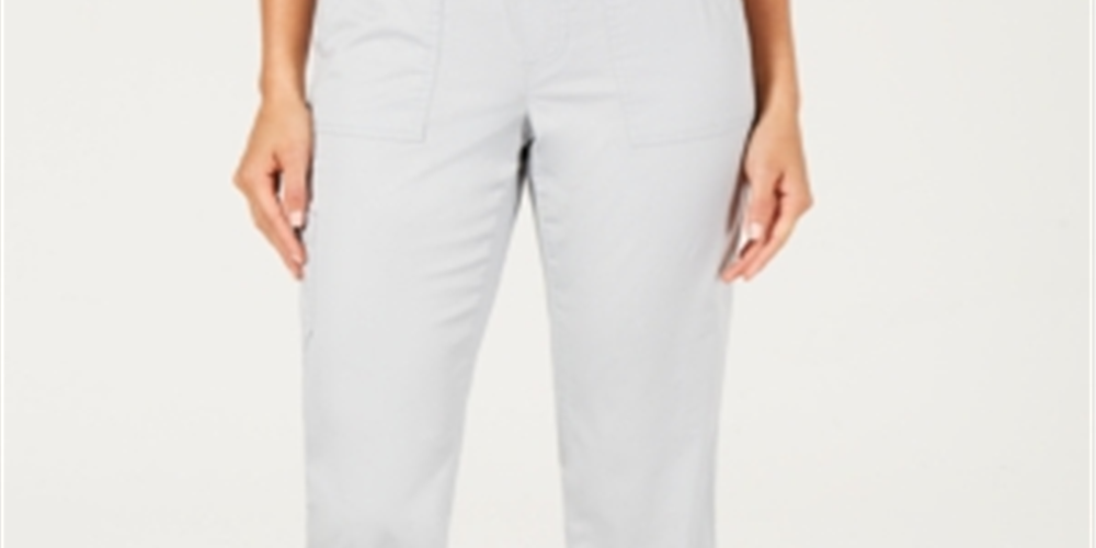 Calça capri feminina estilo &amp; co, cinza, tamanho pequeno