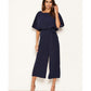 Macacão culotte feminino AX Paris com amarração na cintura, azul, tamanho 13