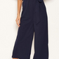 Macacão culotte feminino AX Paris com amarração na cintura, azul, tamanho 13