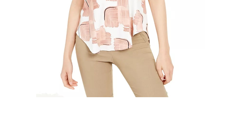 Camiseta feminina estampada Alfani vermelha tamanho X-Large