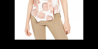 Camiseta feminina estampada Alfani vermelha tamanho X-Large