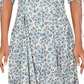 Vestido curto feminino com estampa floral e cadarço Free People, branco, tamanho pequeno