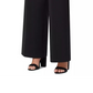 Calça social feminina Rachel Roy de crepe com pernas largas, preta, tamanho 0, pequena
