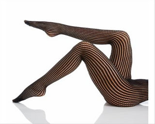 Meia-calça feminina DKNY Net preta tamanho M