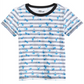 Camiseta listrada infantil Epic Threads para meninos, cor branca, tamanho 4T