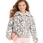 Jaqueta de pele sintética de leopardo da neve Epic Threads Big Girl, branca, tamanho G