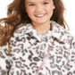Jaqueta de pele sintética de leopardo da neve Epic Threads Big Girl, branca, tamanho G
