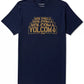 Camiseta Volcom Masculina Stacked Logo Azul Tamanho P